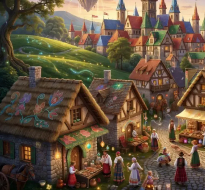 Magyar témájú fantasy főváros és falu az Ultimate Magyar World játékban