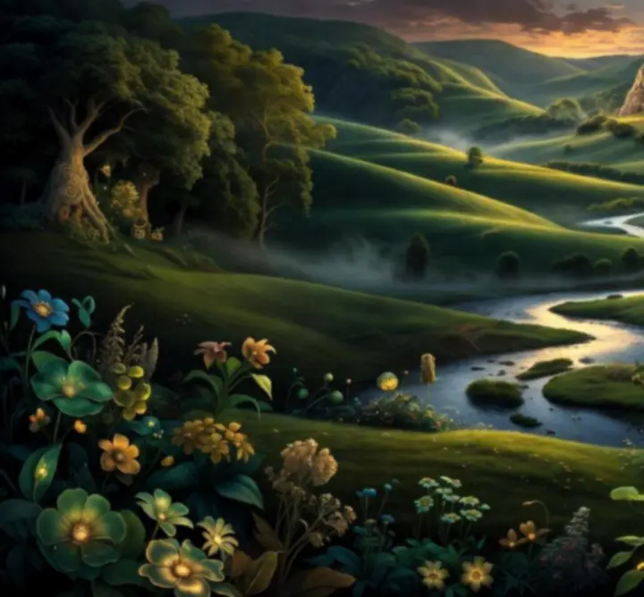 Vadregényes, magyar hangulatú fantasy táj az Ultimate Magyar World világából.